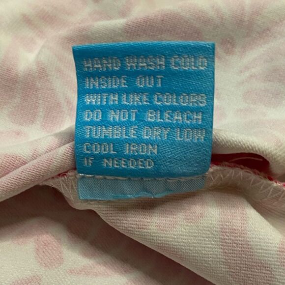 J. McLaughlin Pink and White Leaf Print Durham Ruffle Neck Sleeveless Top - Picture 9 of 9